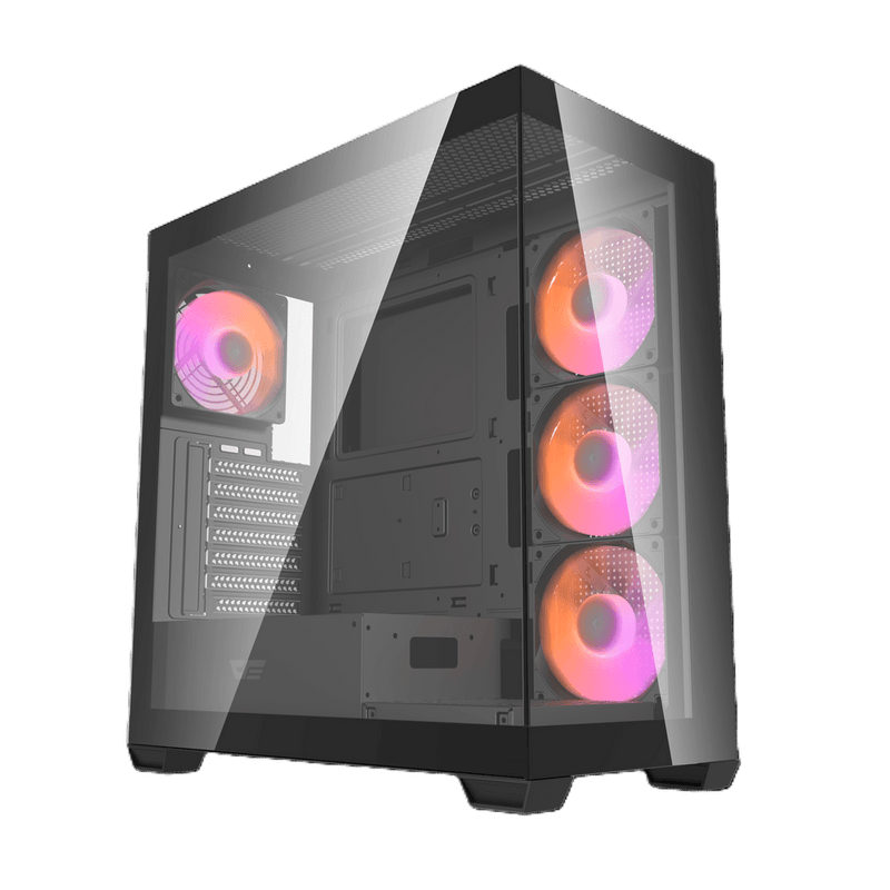 Caja panorámica darkFlash DS900 ATX negra con cristal templado