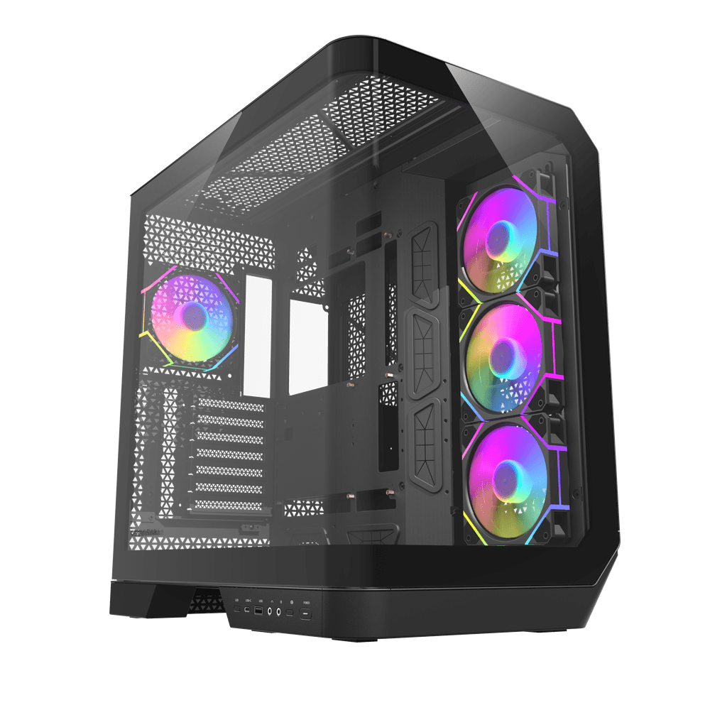 Caja darkFlash DY570 negra con ventiladores ARGB