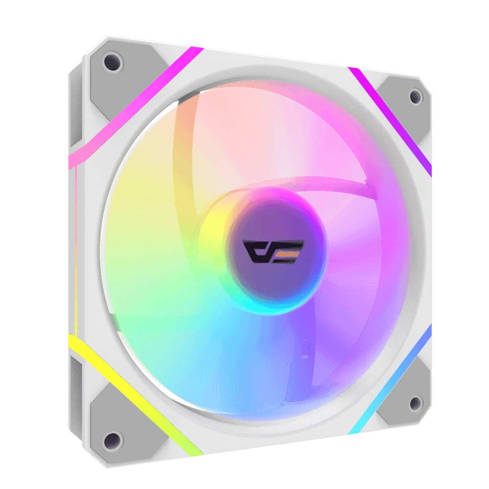 Iluminación ARGB del ventilador blanco DM12 Pro