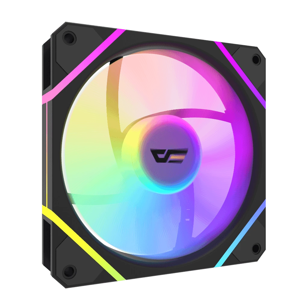 Iluminación ARGB del ventilador negro DM12 Pro