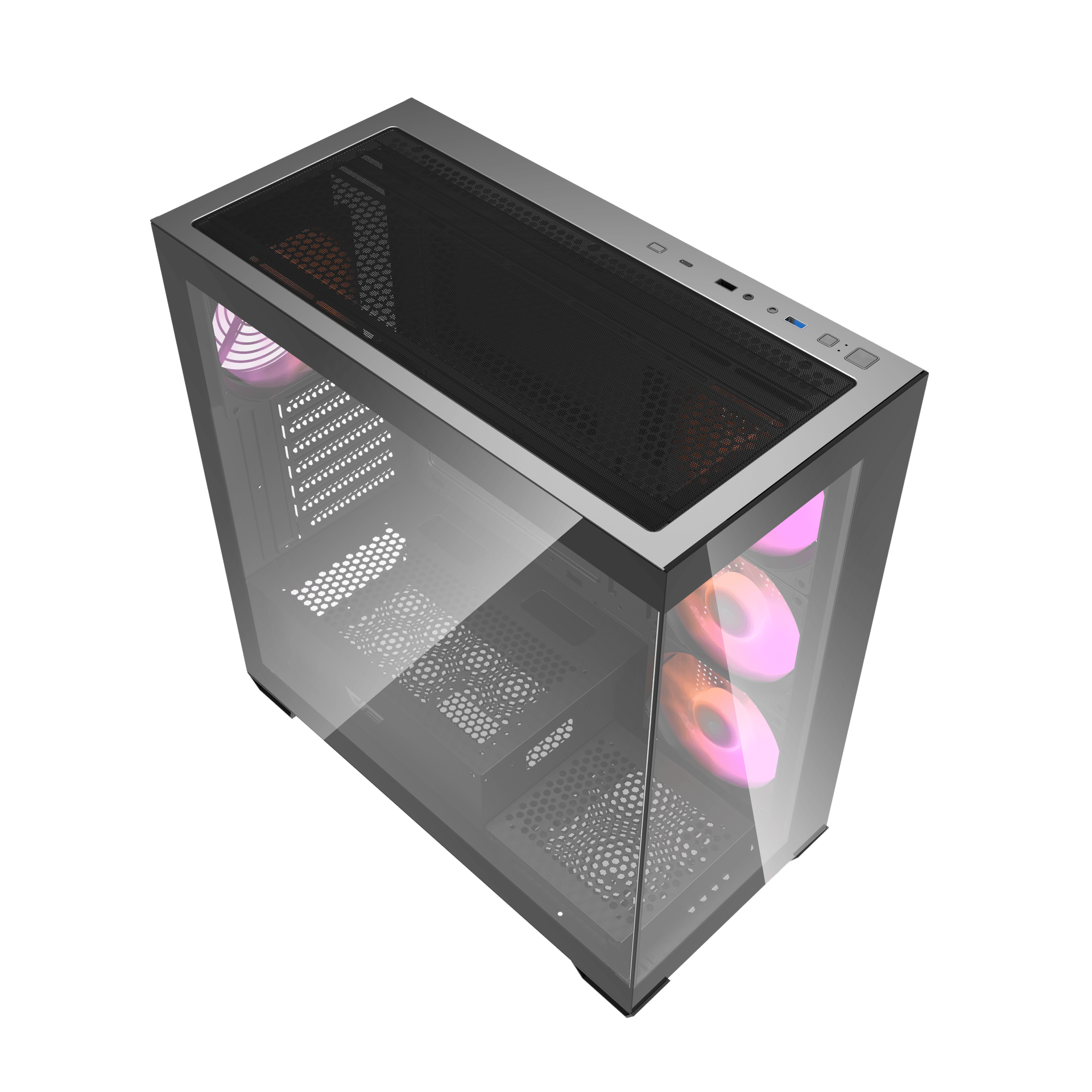 Vista superior de la darkFlash DS900 negra