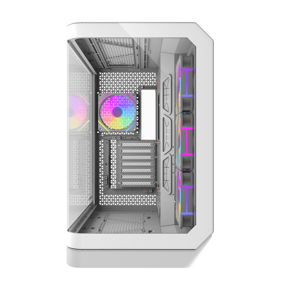 Interior de la darkFlash DY570 blanca