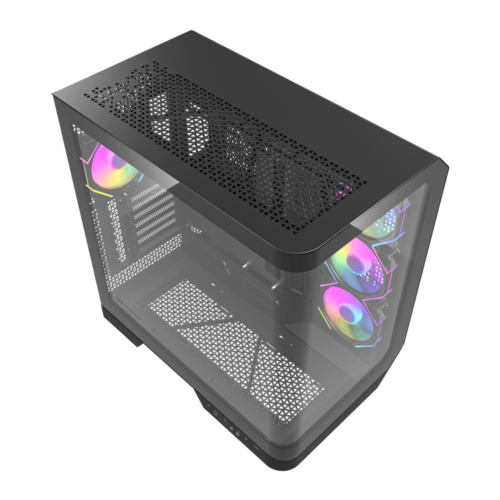 Vista superior de la darkFlash DY570 negra