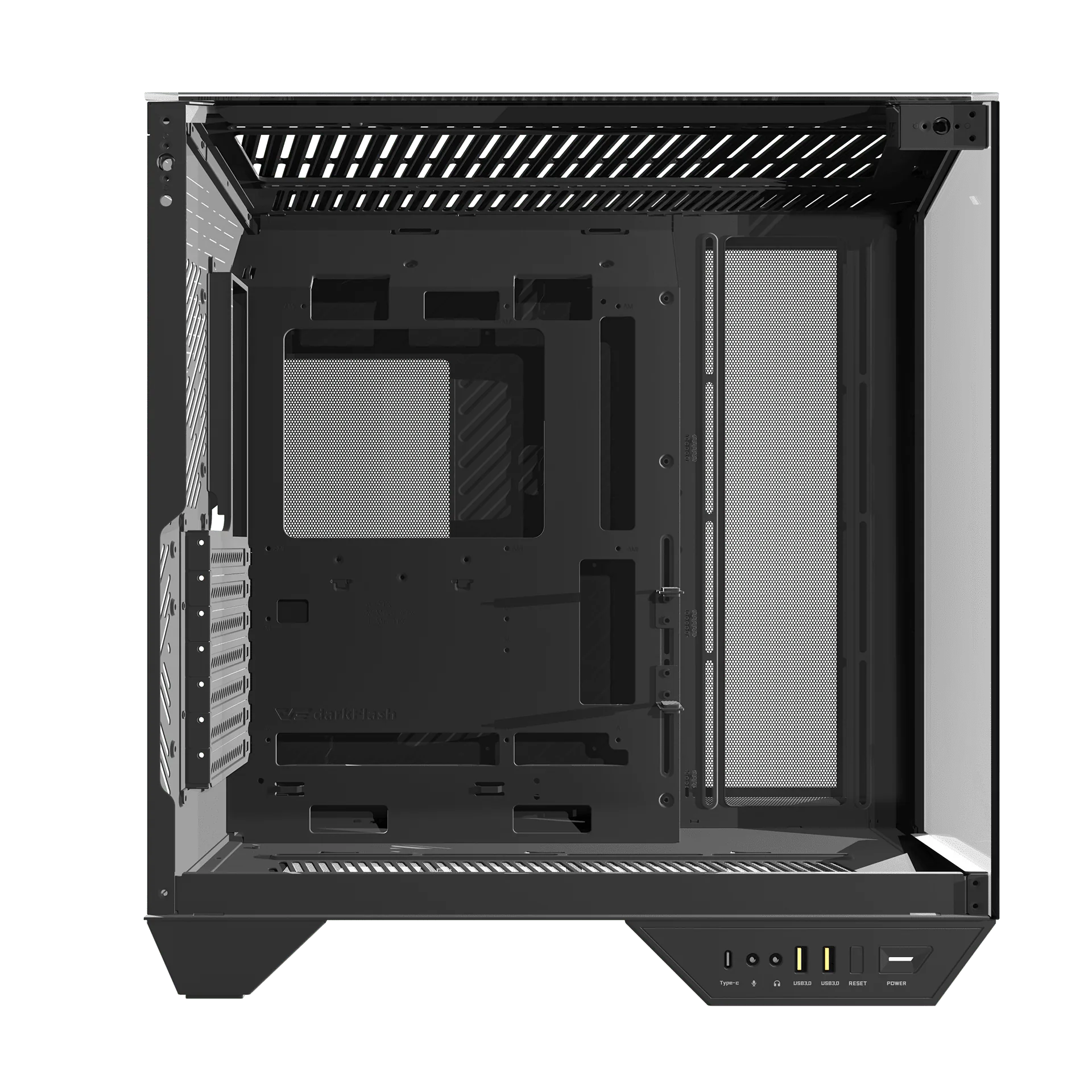 Panel frontal de la DY470 negra