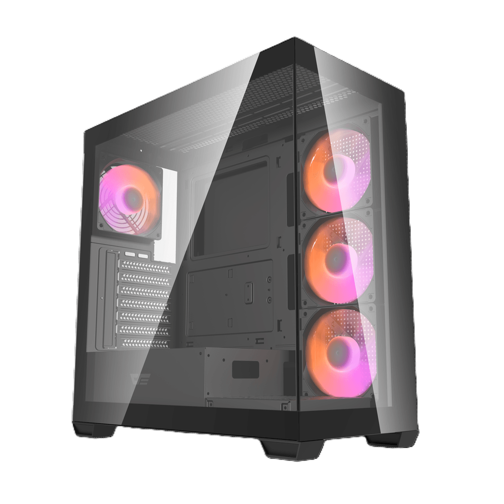 Caja panorámica darkFlash DS900 ATX negra con cristal templado