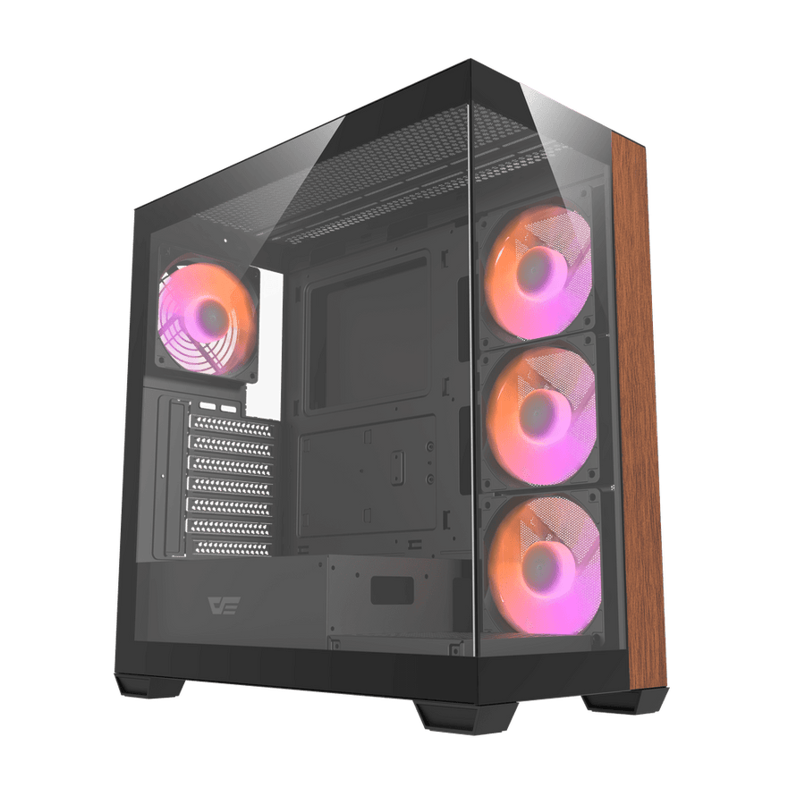 darkFlash DS900W Wood ATX · Caja de PC negra