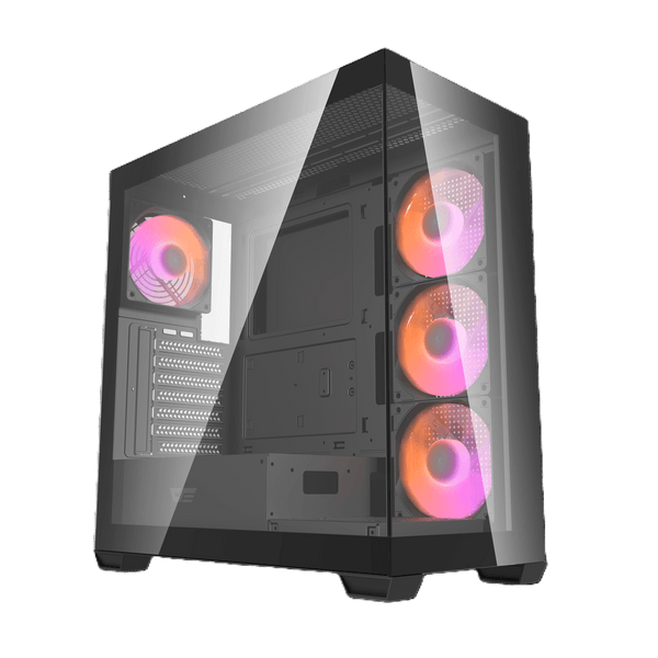 Caja panorámica darkFlash DS900 ATX negra, vista 1