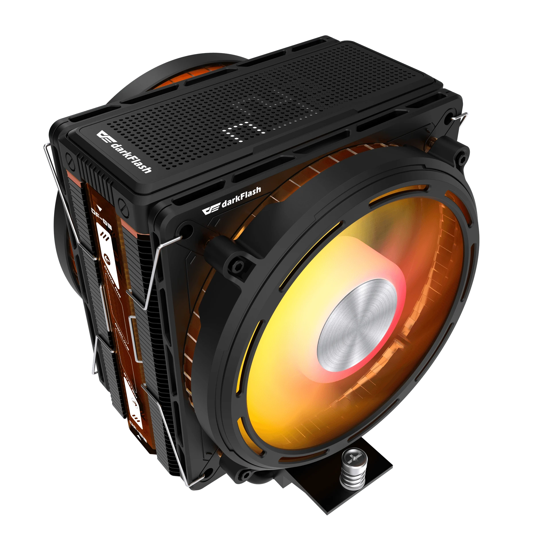 Disipador darkFlash EXPLORE E400 PLUS negro con doble ventilador