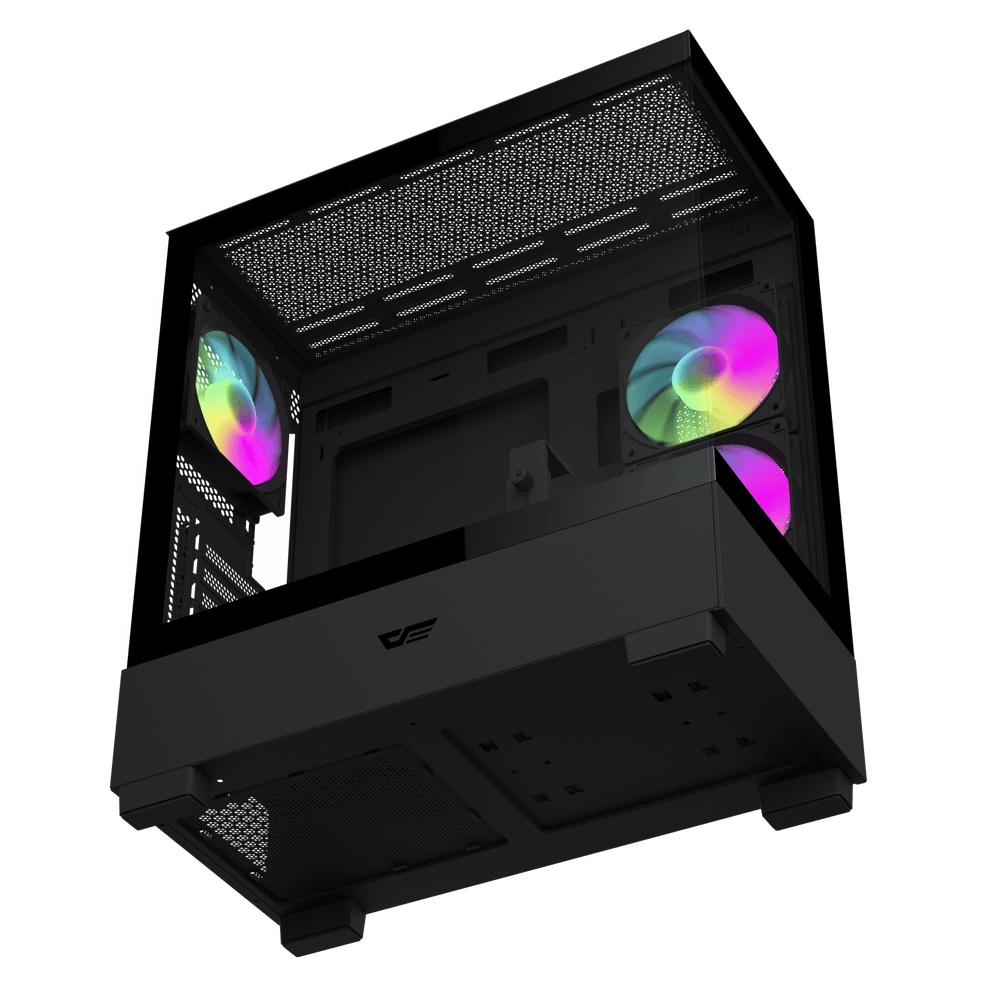 Vista inferior de la darkFlash DS500 RGB negra